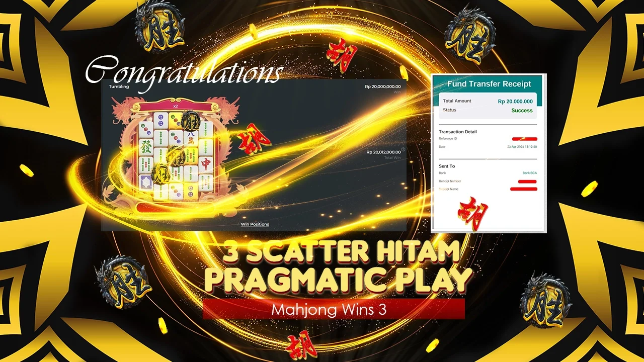 ROHTOTO – Selamat Atas Penemuan Scatter Hitam Di Mahjong Wins 3